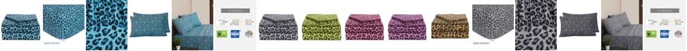 EnvioHome Leopard Brushed Cotton 3-Piece Set, Twin